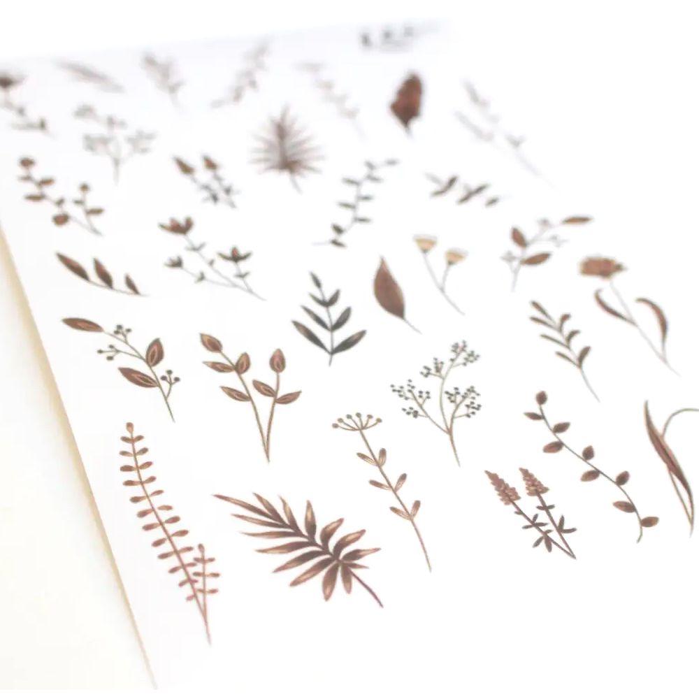 Rub on stickers Nikki Dotti Autumn flowers