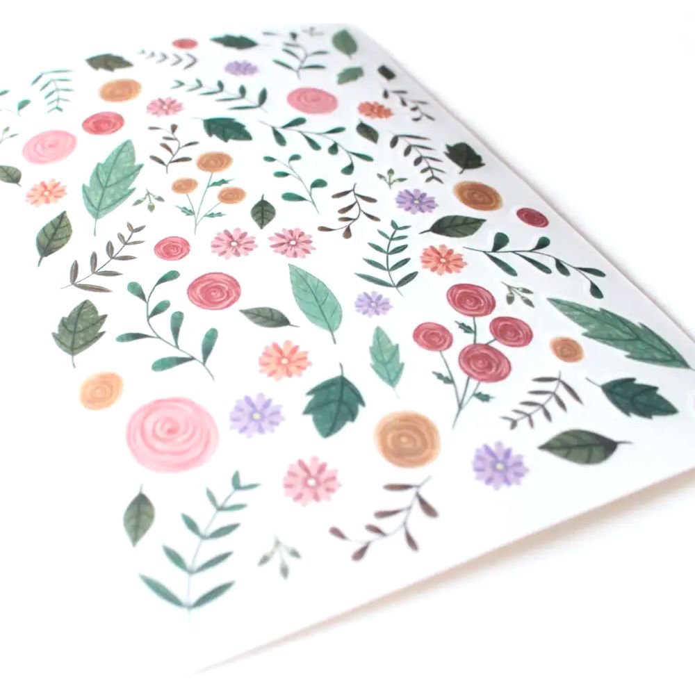 Rub on stickers Nikki Dotti Summer flowers