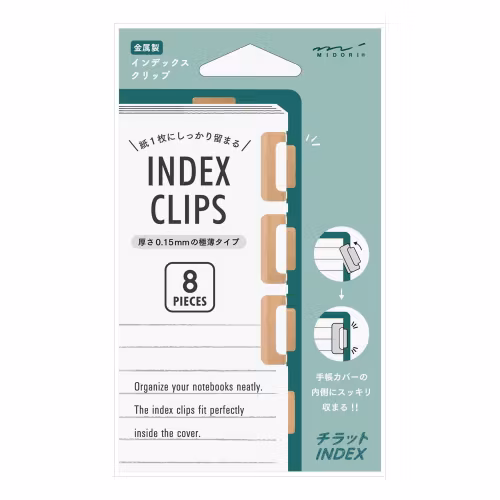 Midori Index Clips Orange