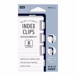 Midori Index Clips Silver (Silverfärgad)