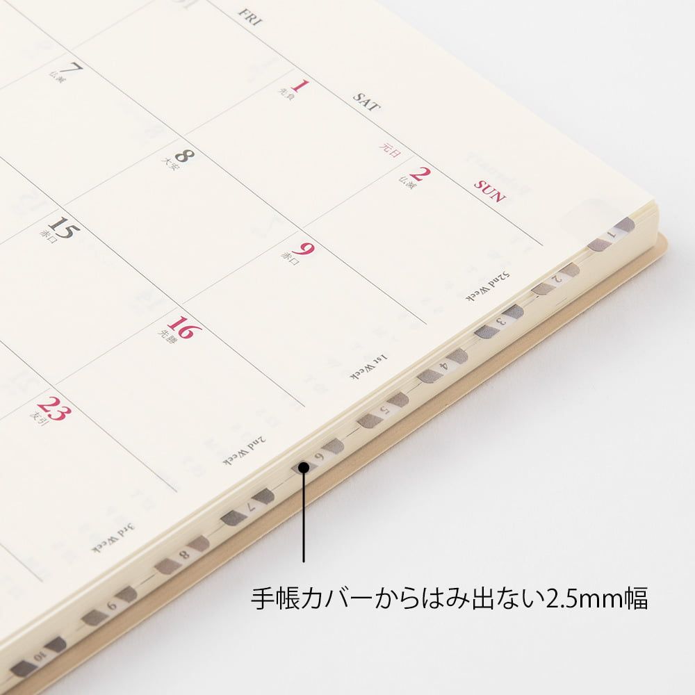 Midori Index Label Numbers Gray