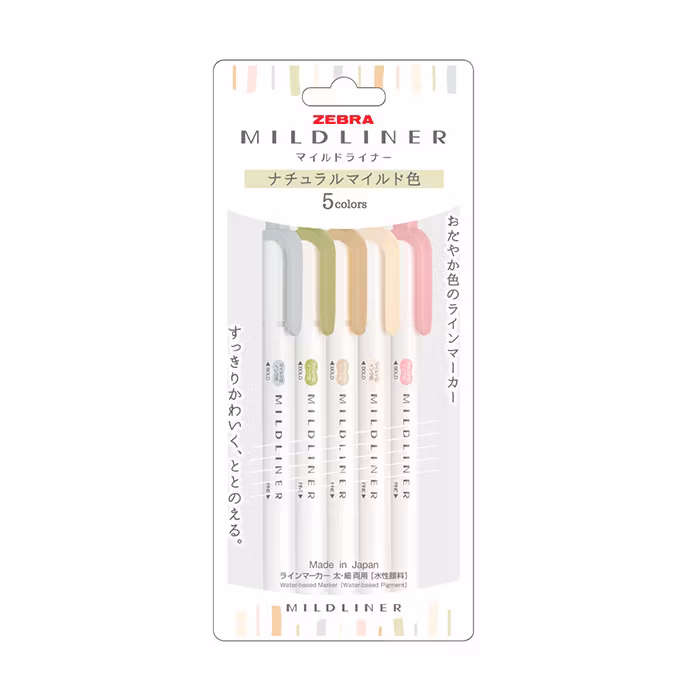 Zebra Mildliner Natural set