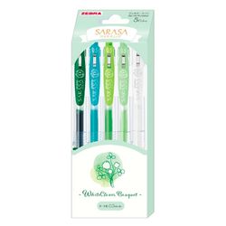 Zebra Sarasa Clip Bouquet - White Clover set