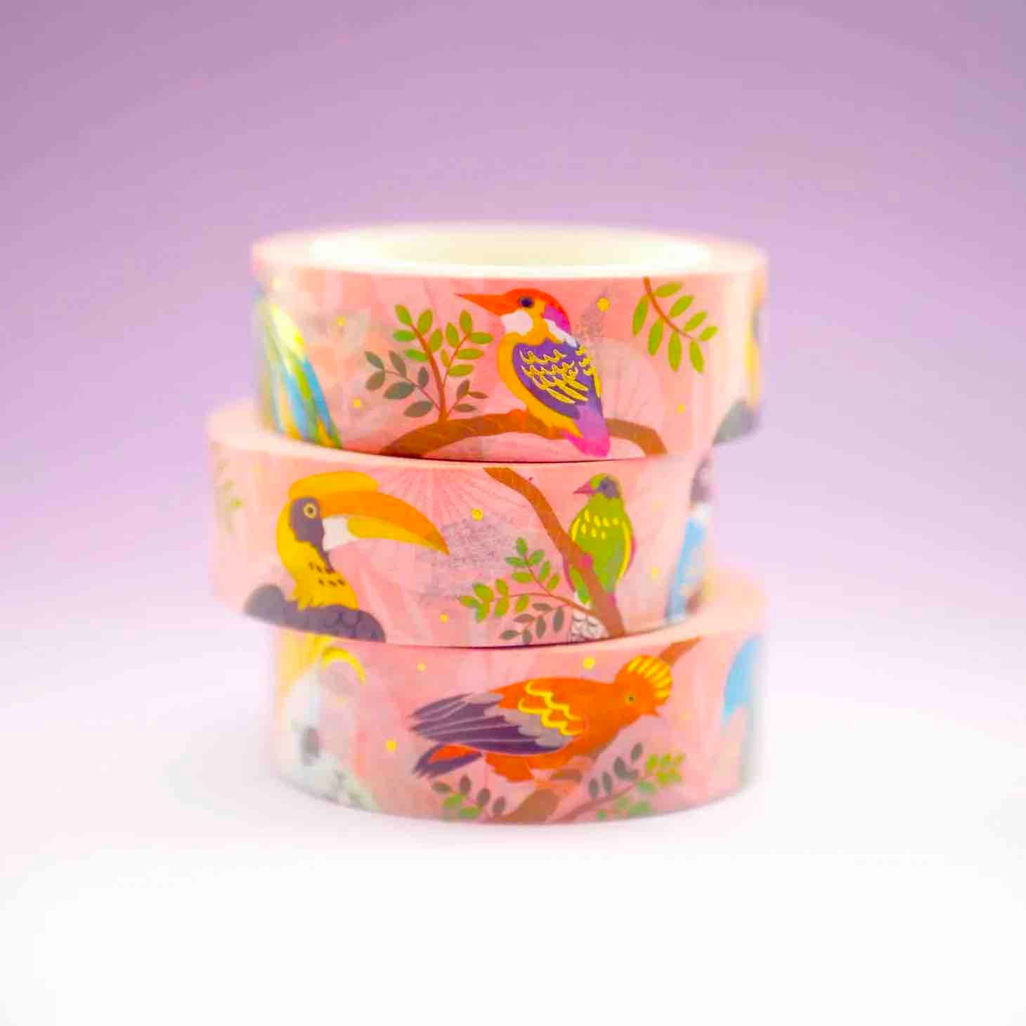 Washi Tape Shoal - Tropical Birds