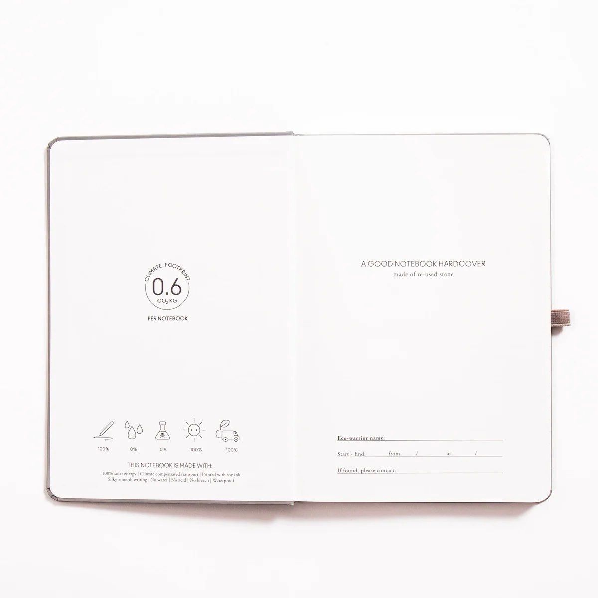 agood company Dotted Notebook Snow White A5