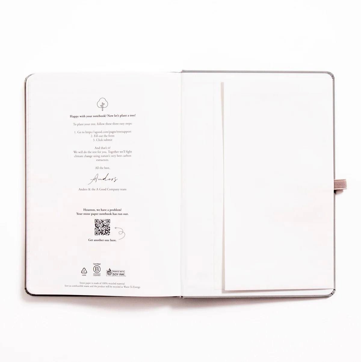 agood company Dotted Notebook - Stone Grey A5