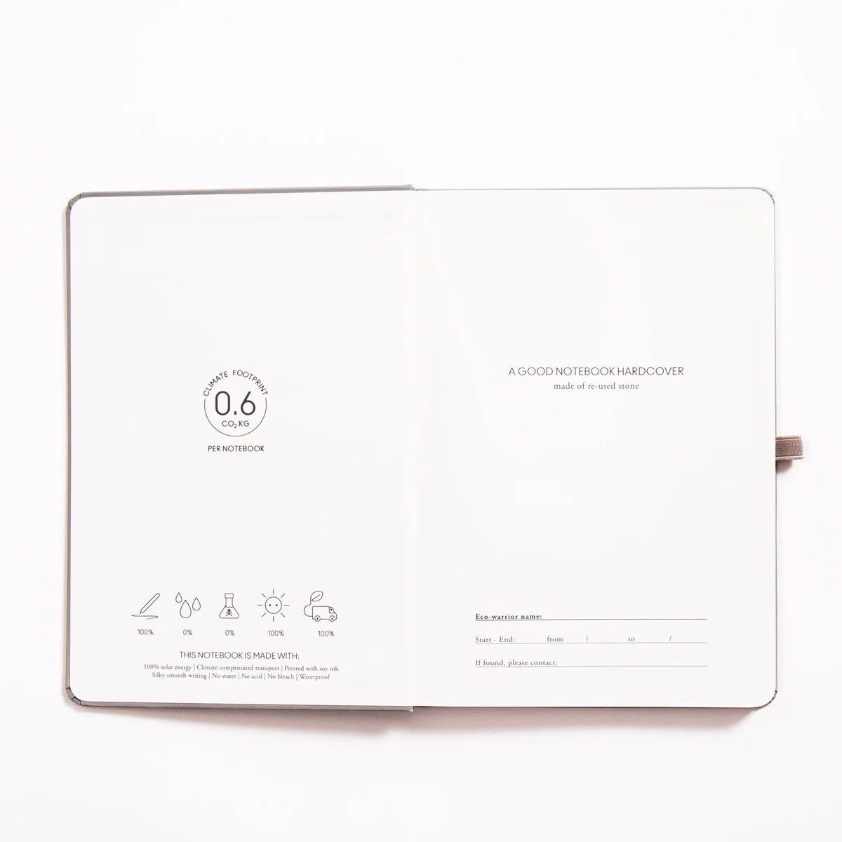 agood company Dotted Notebook - Stone Grey A5