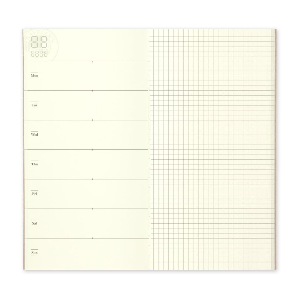 019. Free Diary Refill (Weekly + memo) - Regular Size Traveler's Notebook