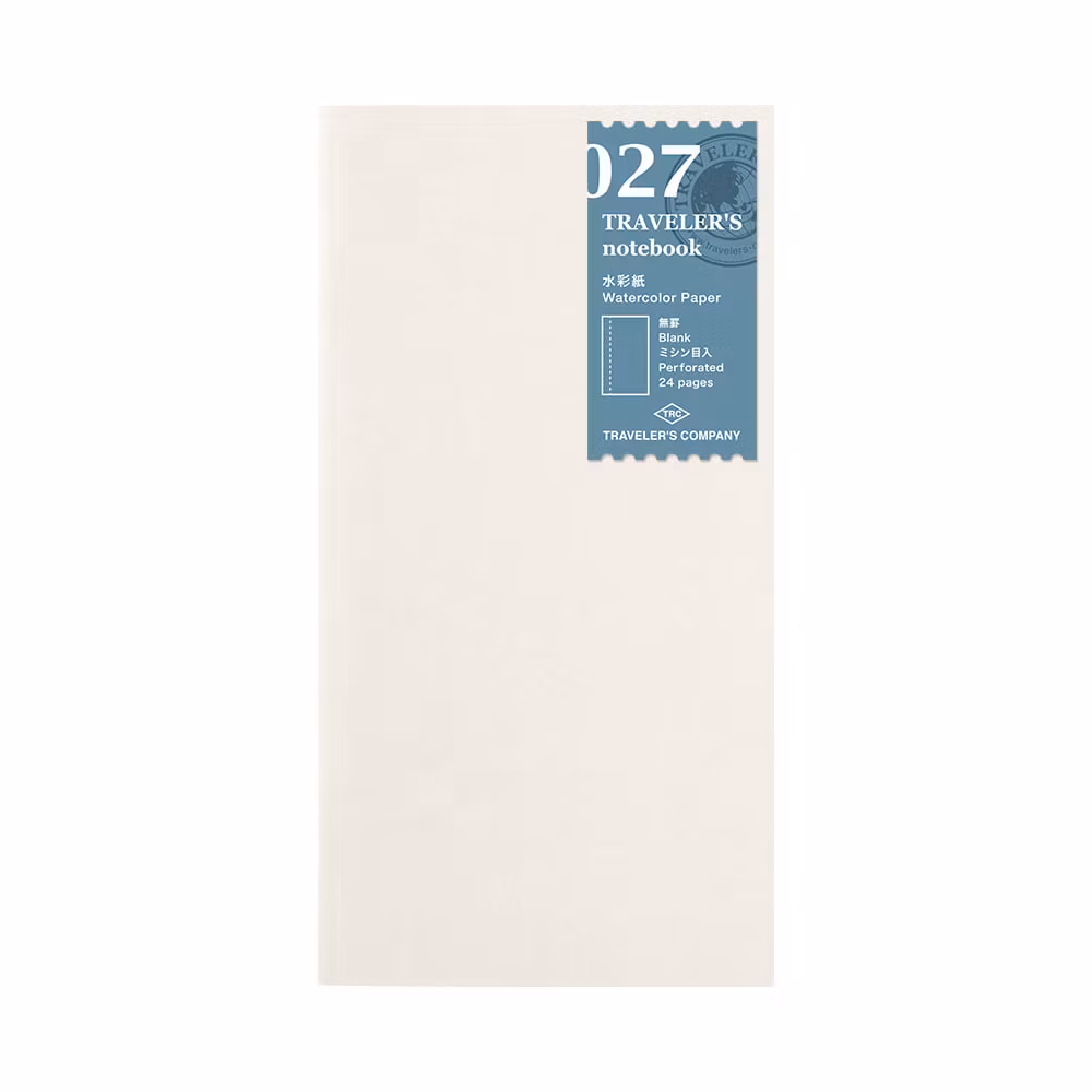 027. Watercolor Paper Notebook Refill - Regular Size Traveler's Notebook