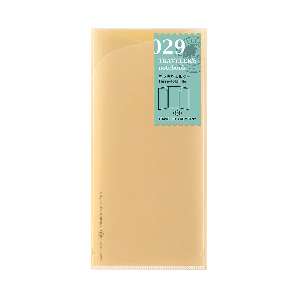 029. Three Fold File - Regular Size // Traveler's Notebook
