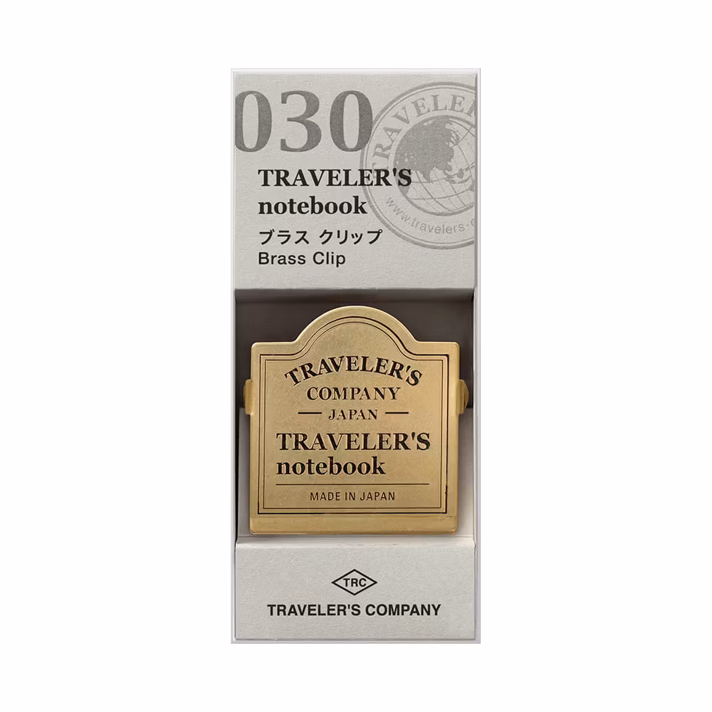030. Brass Clip TRC Logo Traveler's Notebook