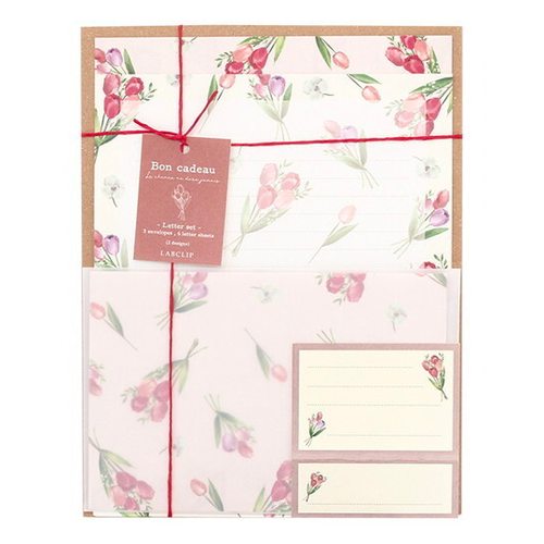 Brevpapper Bon Cadeu - Pink Tulip