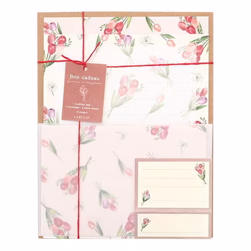 Letter Set Bon Cadeu - Pink Tulip