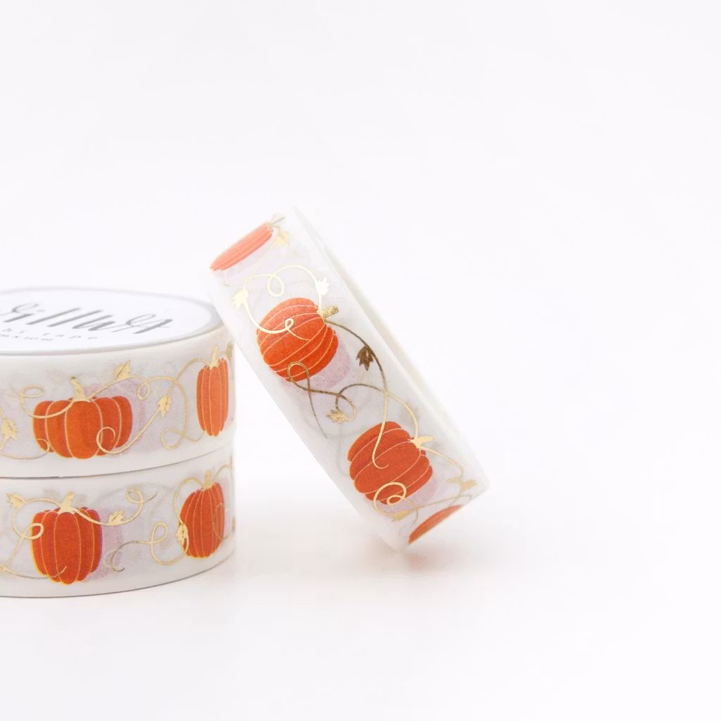Washi Tape Willwa Gilded Pumpkins 15 mm