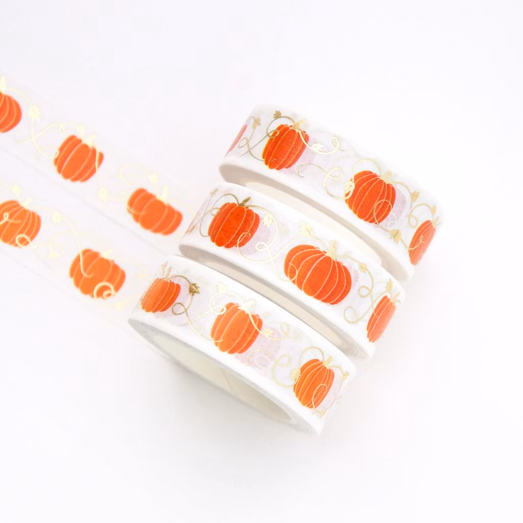 Washi Tape Willwa Gilded Pumpkins 15 mm