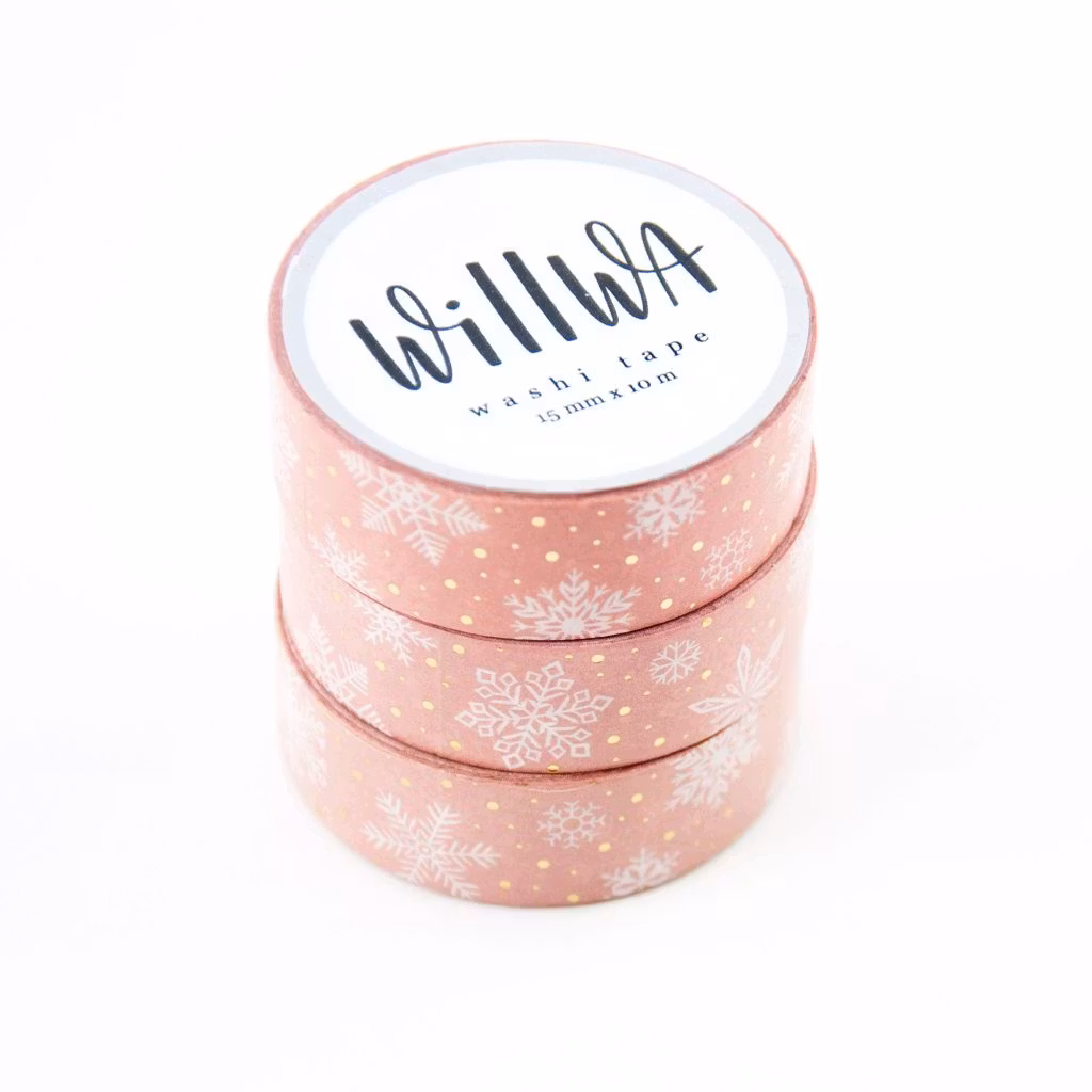 Washi Tape Willwa Snowflake Sprinkle 15 mm