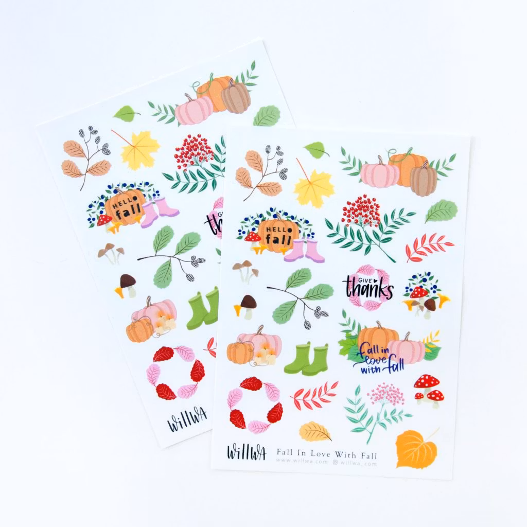 Stickers Willwa - Fall in love with Fall
