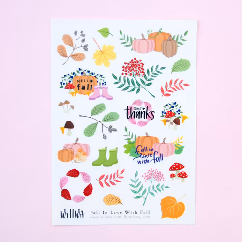 Stickers Willwa - Fall in love with Fall