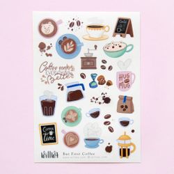 Stickers Willwa - But First Coffee