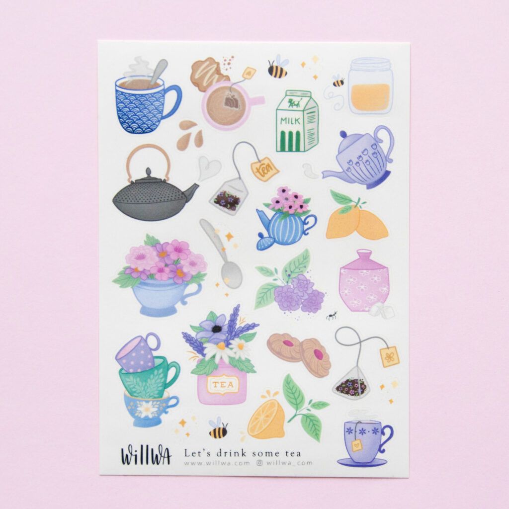 Stickers Willwa Let's drink some tea