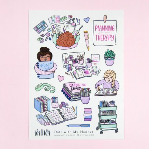 Stickers Willwa - Date with my Planner