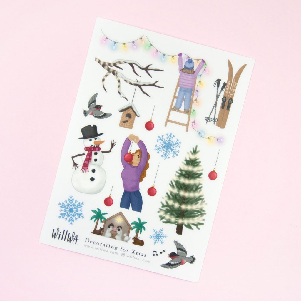 Stickers Willwa - Decorating for Xmas