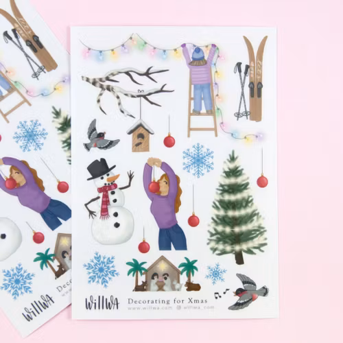 Stickers Willwa - Decorating for Xmas