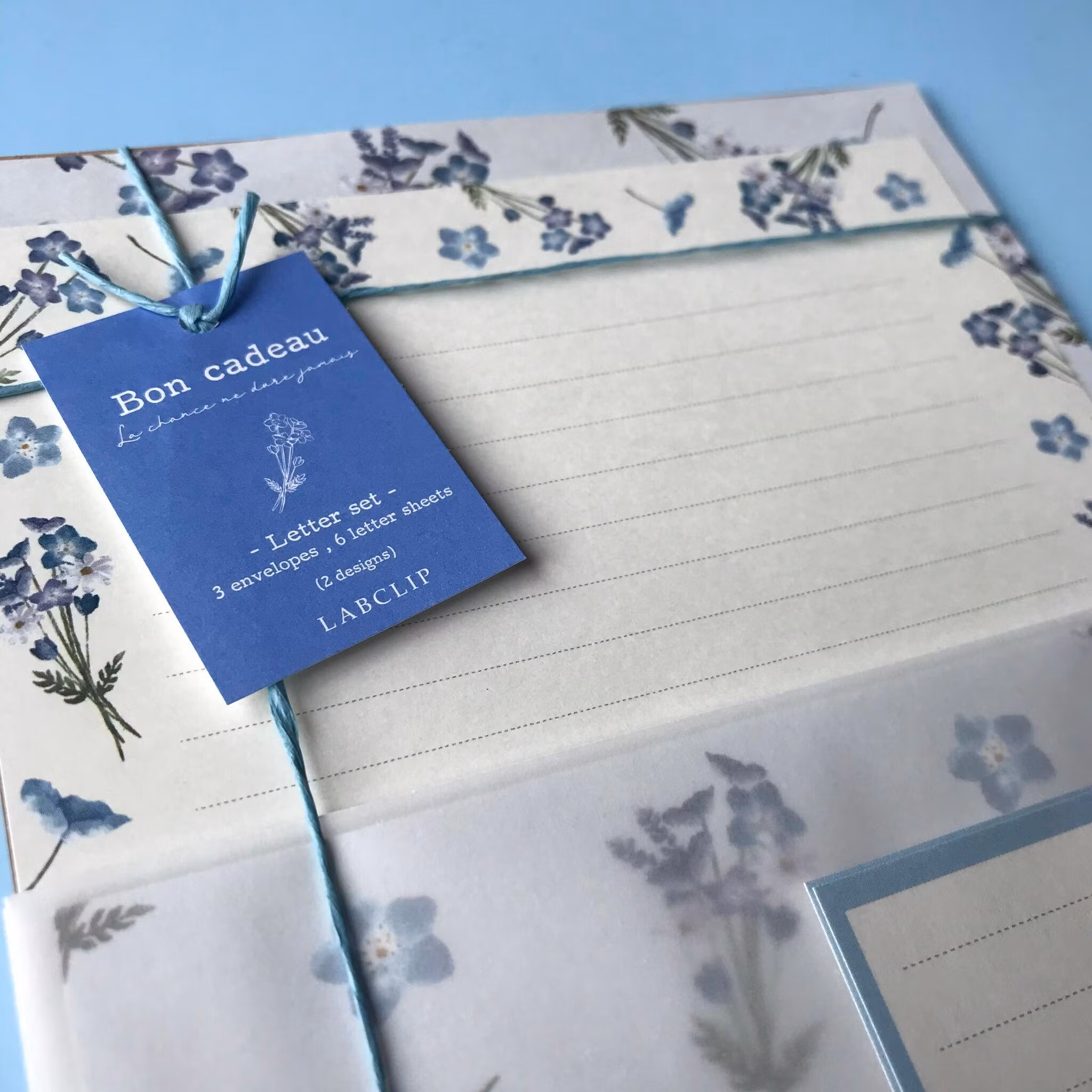Letter Set Bon Cadeu - Blue Nemophila