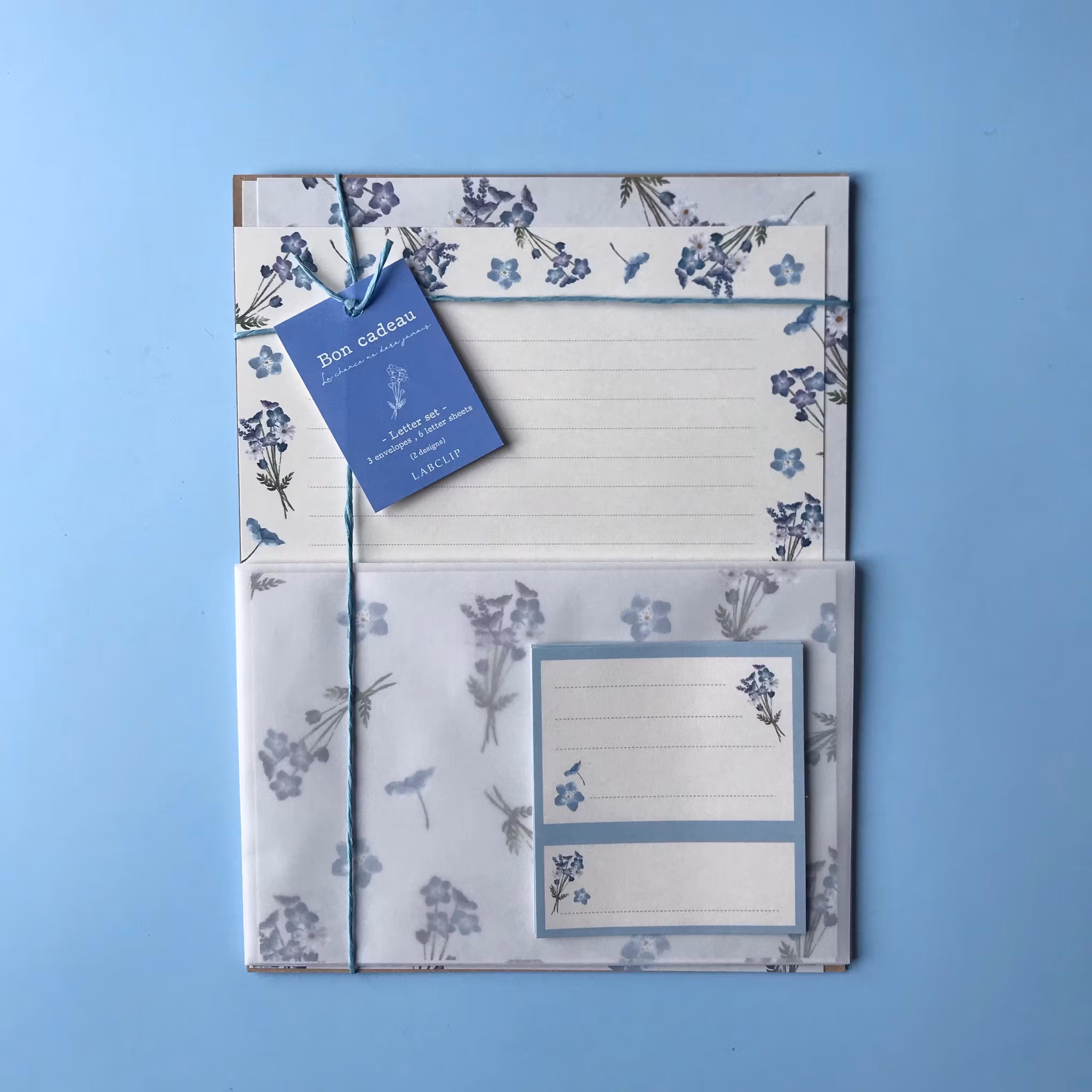 Letter Set Bon Cadeu - Blue Nemophila
