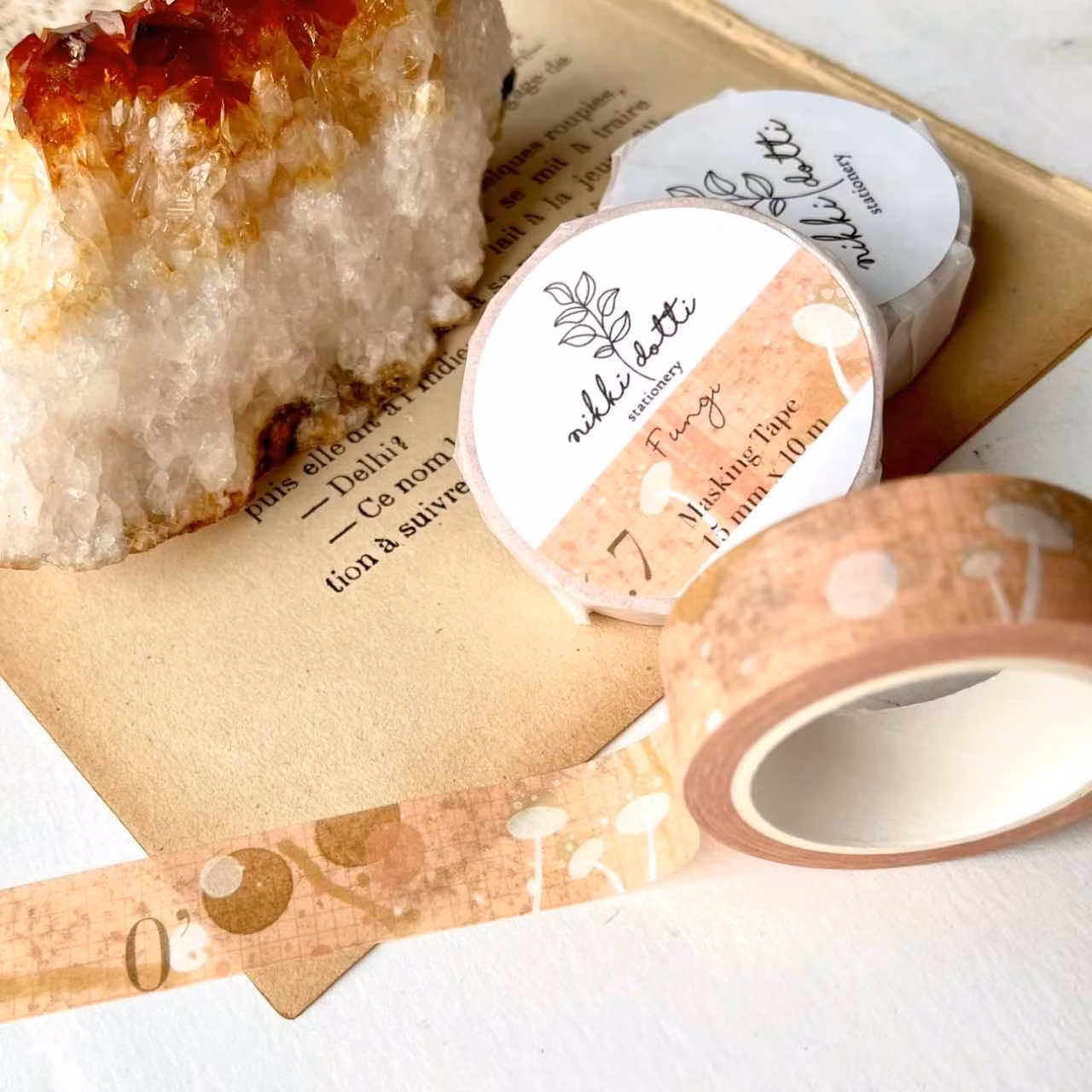 Washi tape Nikki Dotti - Fungi 15 mm