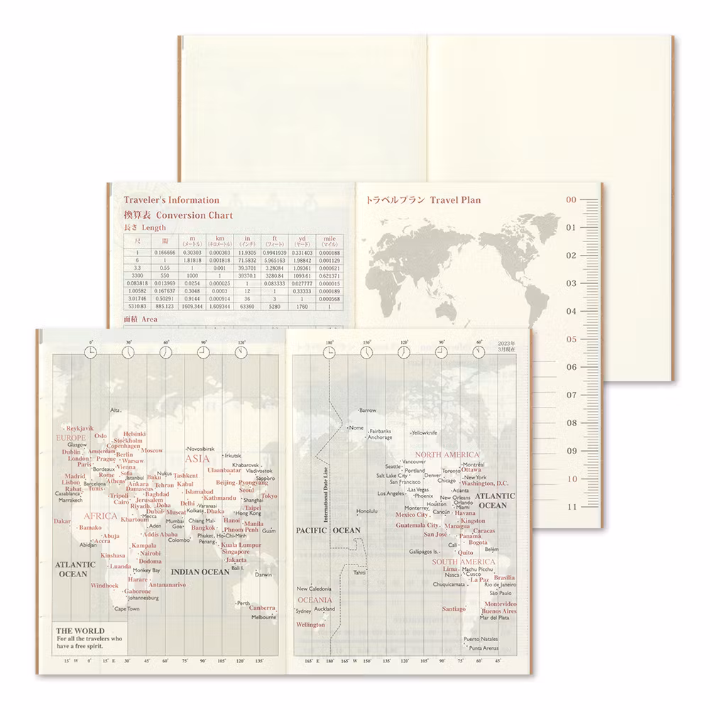 2024 Diary Refill (Monthly) - Passport Size // Traveler's Notebook