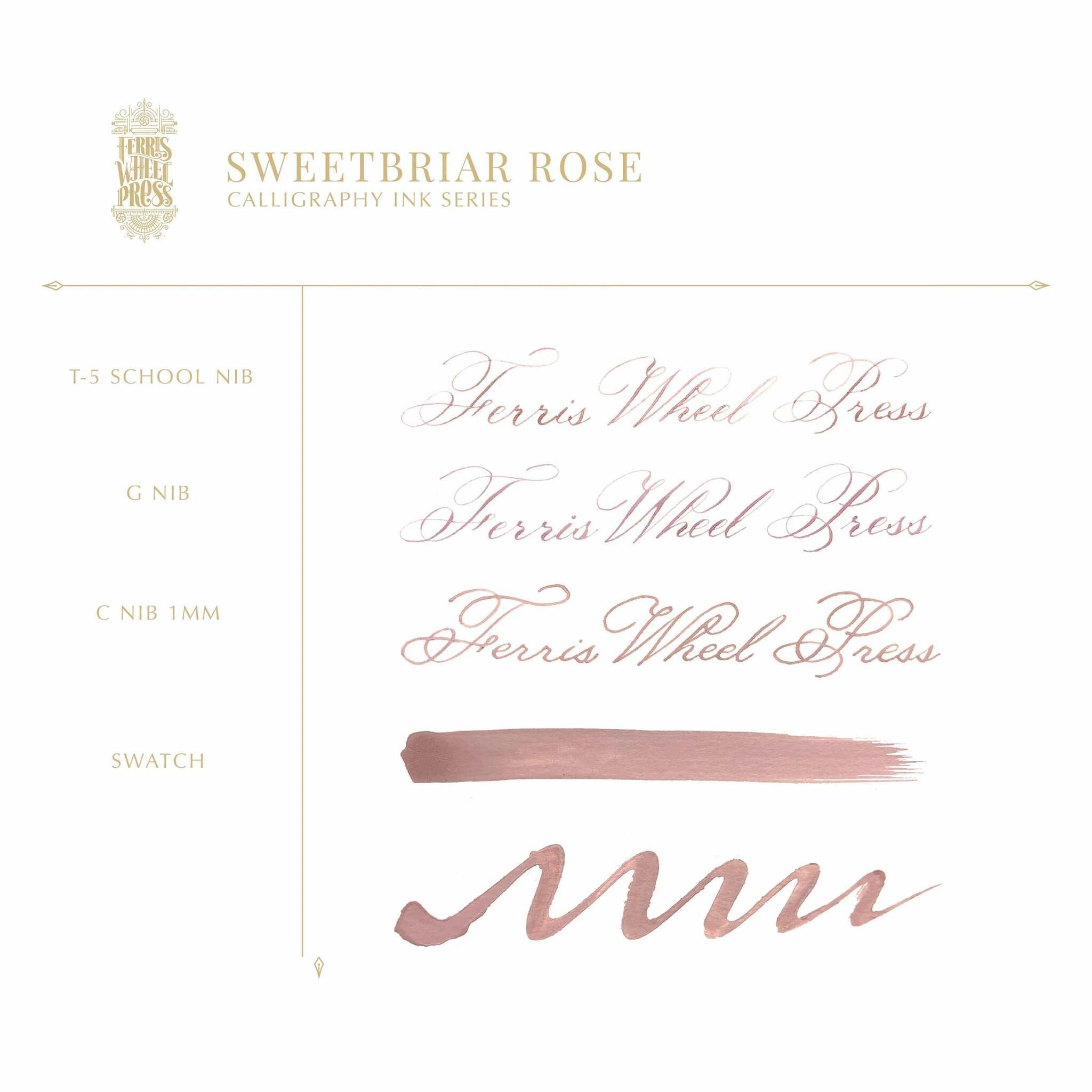 Ferris Wheel Press Calligraphy Ink - Sweetbriar Rose 28 ml