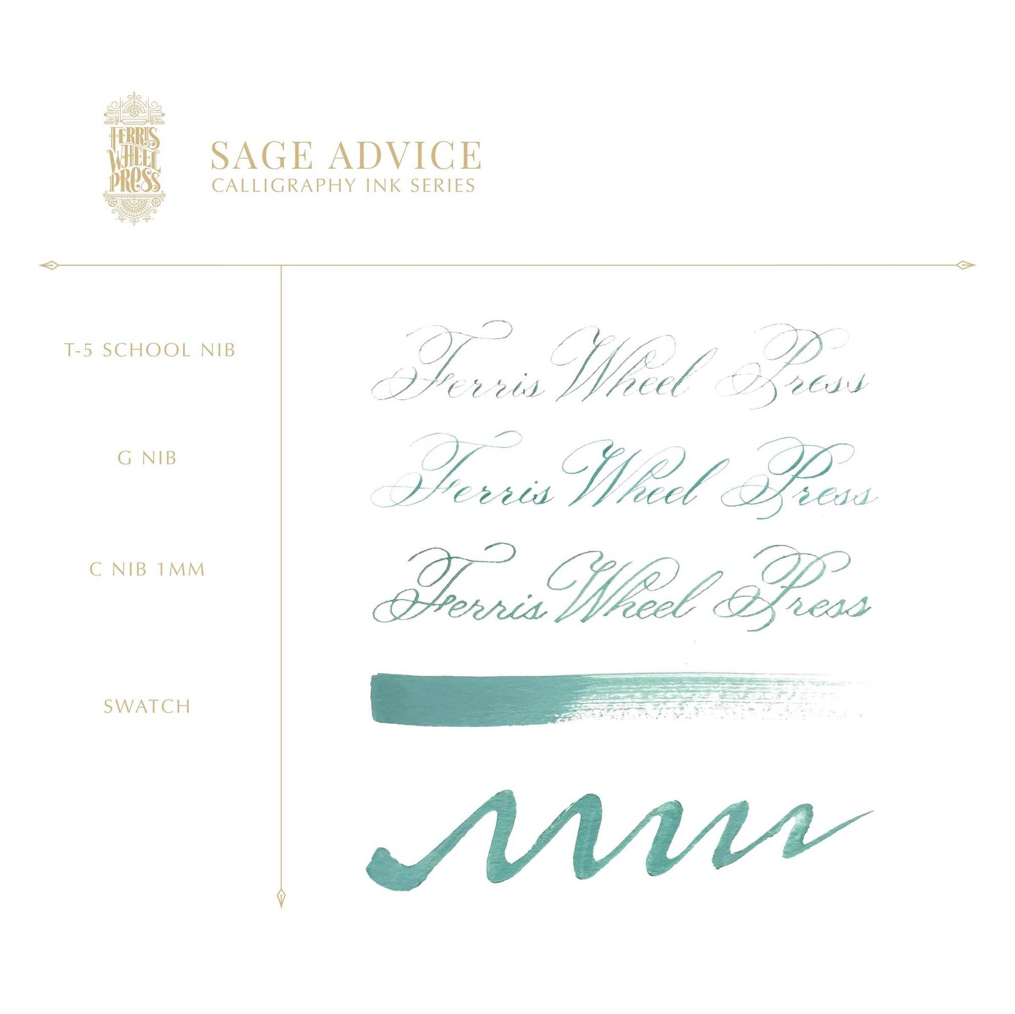 Ferris Wheel Press Calligraphy Ink - Sage Advice 28 ml