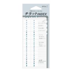 Midori Index Label Numbers Blue