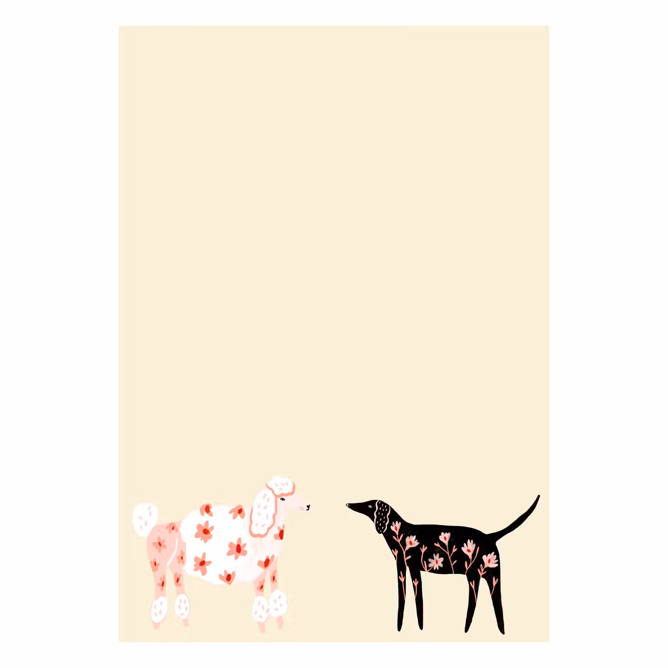 Letter Writing Set Roger la Borde - Ginger Pink Dogs