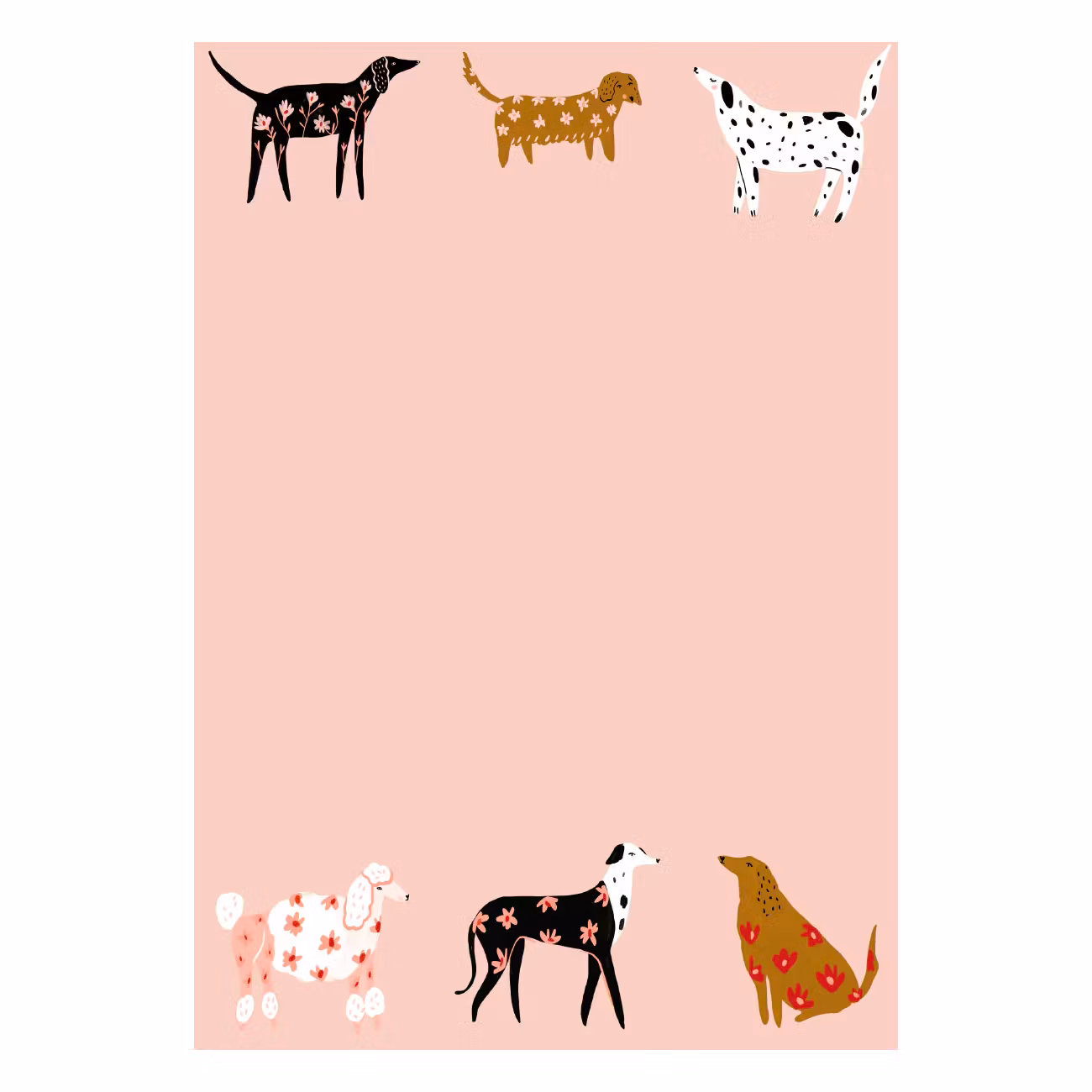 Letter Writing Set Roger la Borde - Ginger Pink Dogs