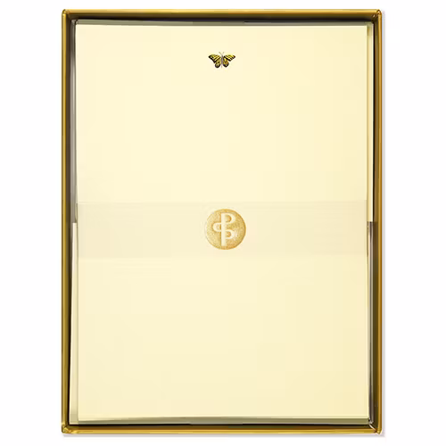 Brevpapper Peter Pauper Press - Gold Butterfly
