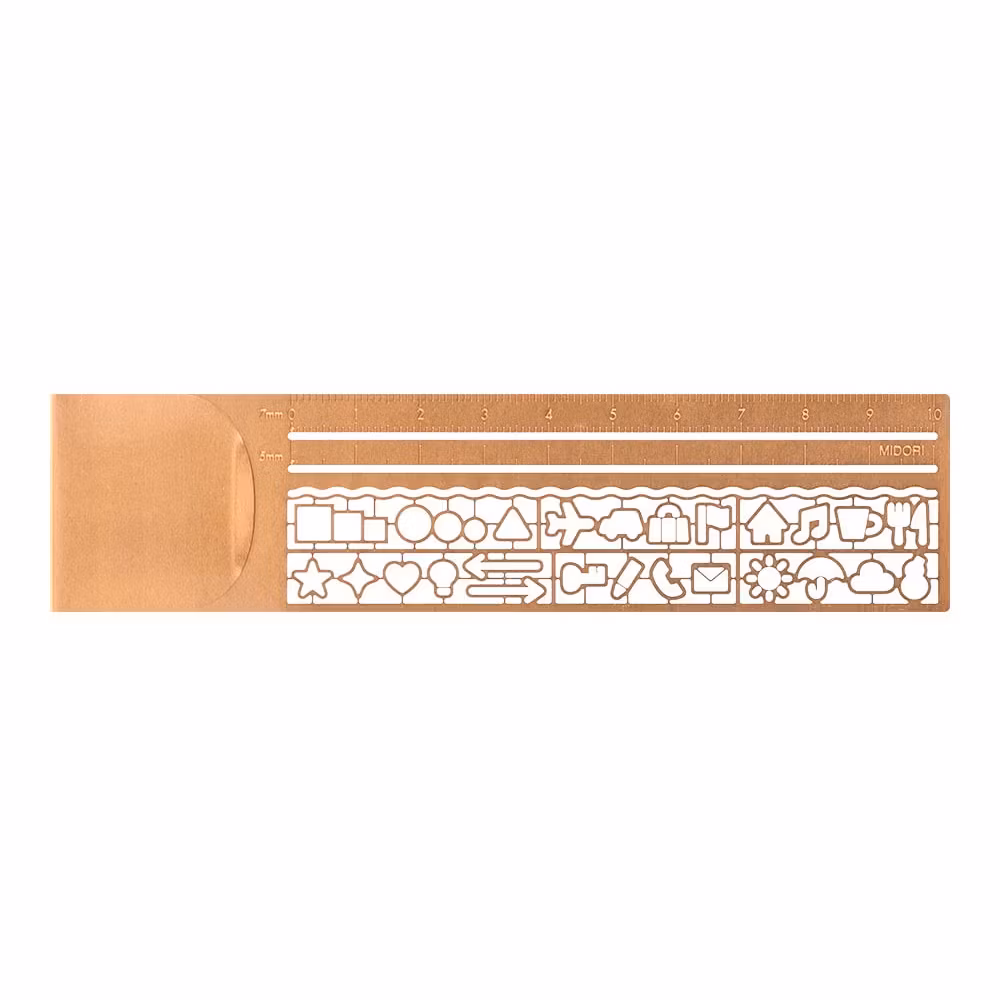 Midori Clip Ruler Copper