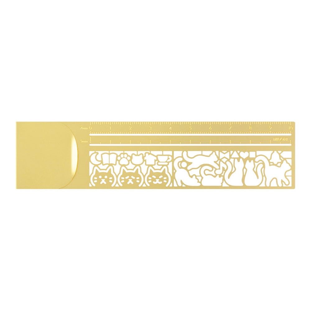 Midori Clip Ruler Cat