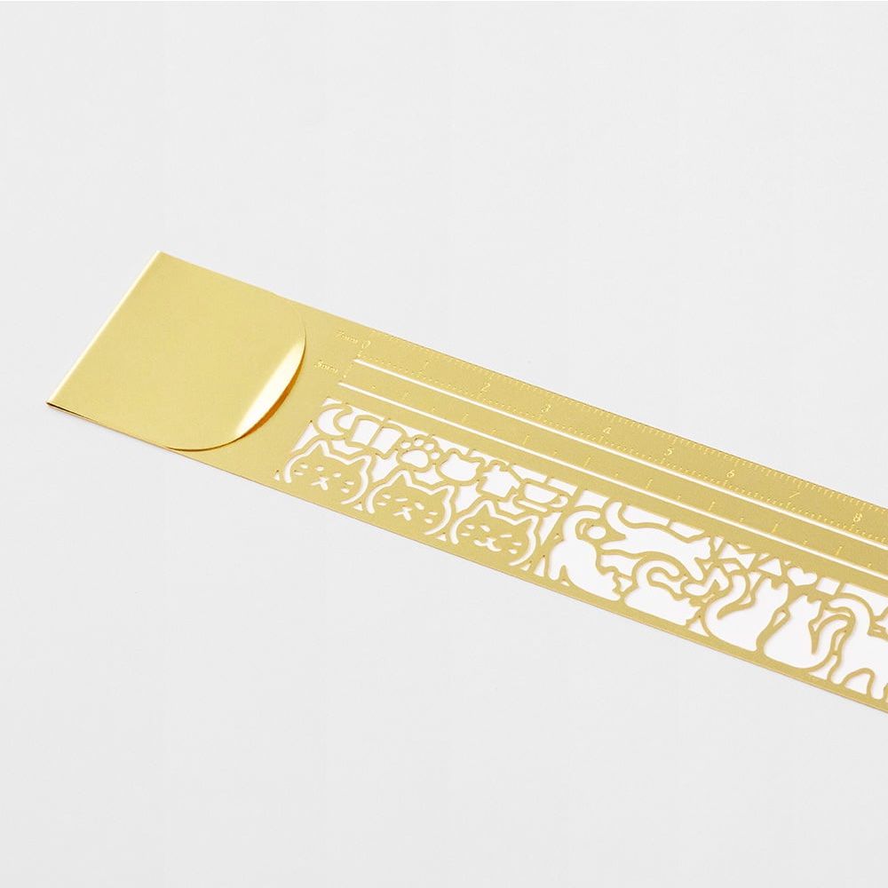 Midori Clip Ruler Cat