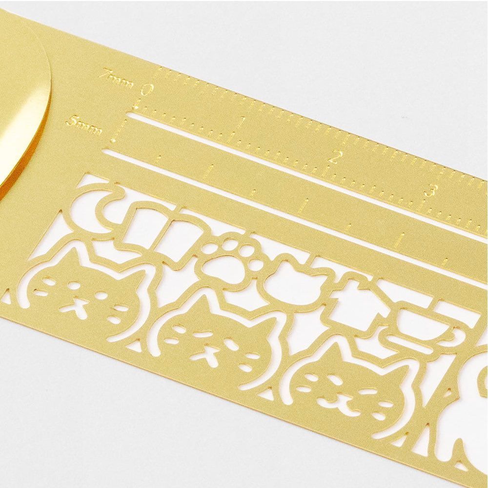 Midori Clip Ruler Cat