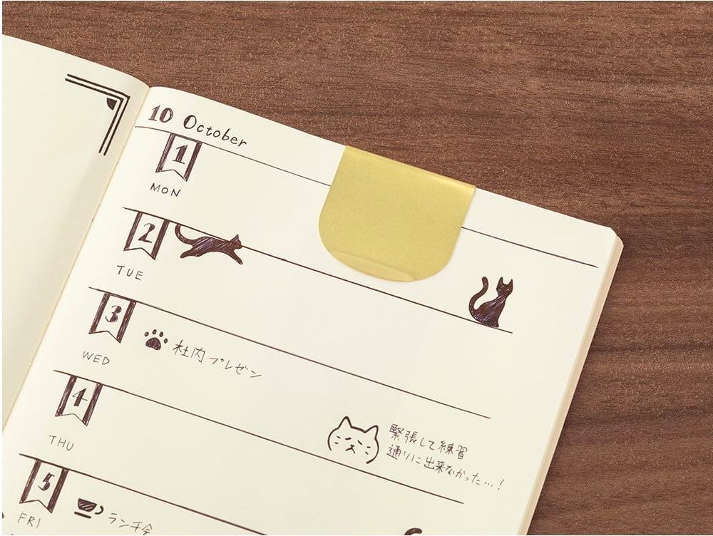 Midori Clip Ruler Cat