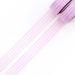 Washi tape Willwa - Pink Grid 15 mm