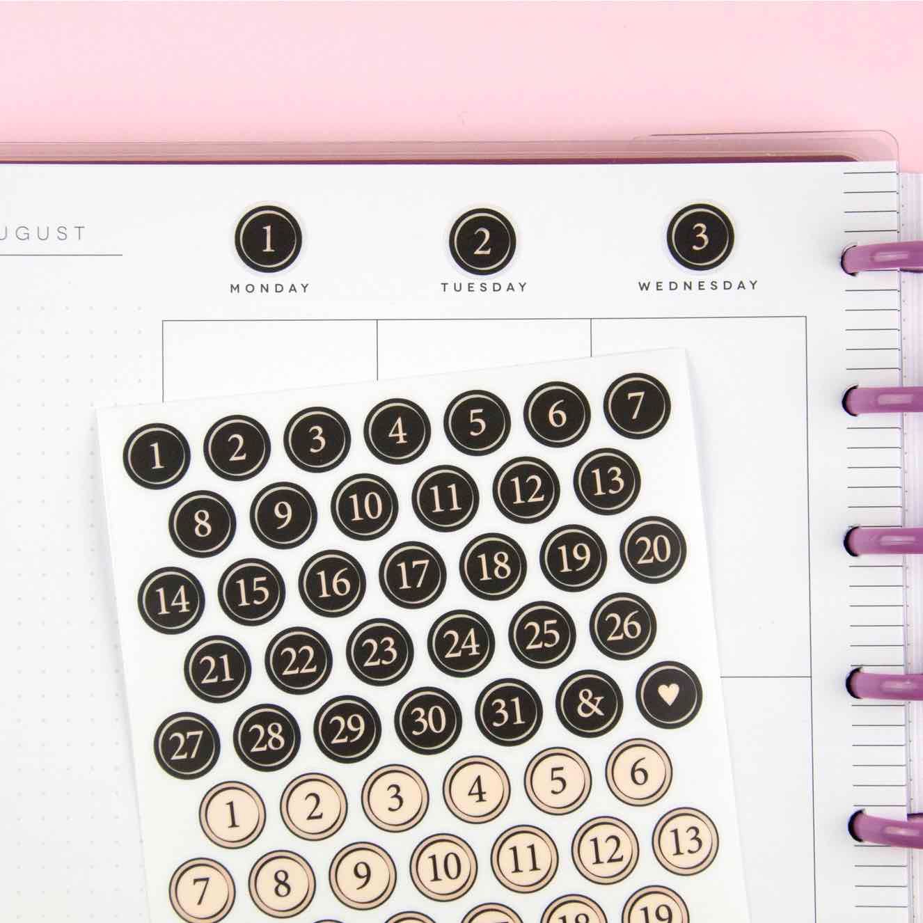 Stickers Willwa - Typewriter Key Numbers Stickers