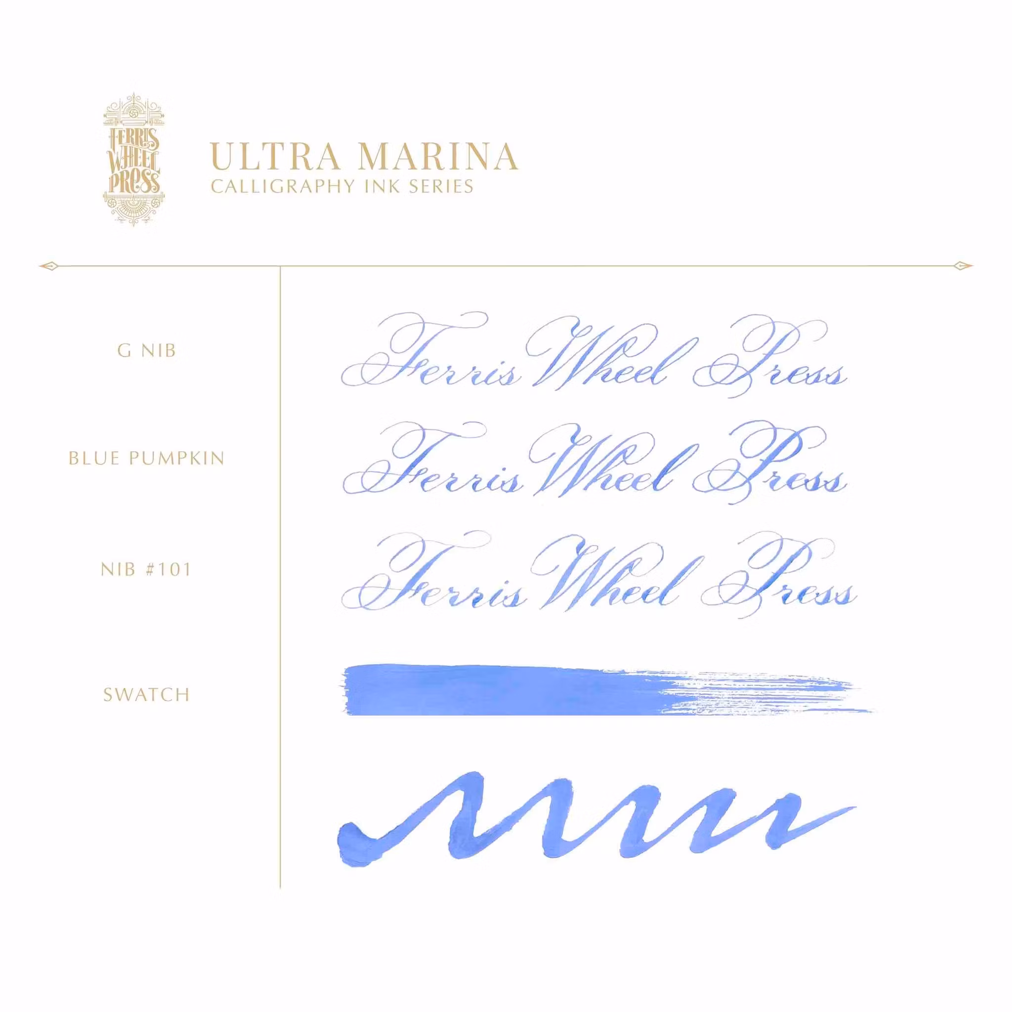 Ferris Wheel Press Calligraphy Ink - Ultra Marina 28 ml