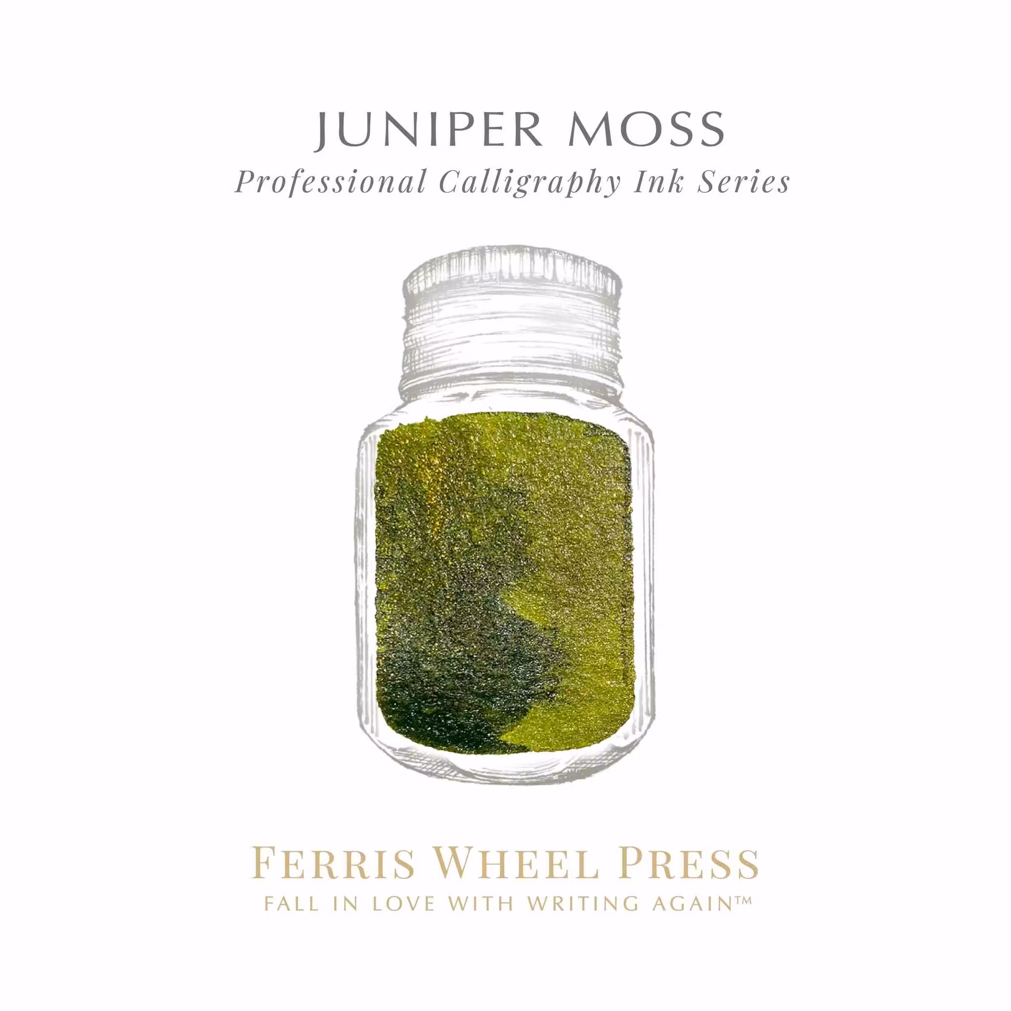 Ferris Wheel Press Calligraphy Ink - Juniper Moss 28 ml (LITEN SKADA KARTONG)