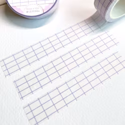Washi tape Lettoon - Cotton Candy Grid 15 mm