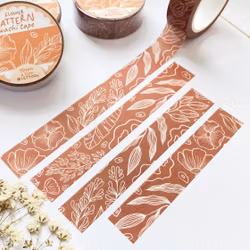 Washi tape Lettoon - Flower Pattern 15 mm