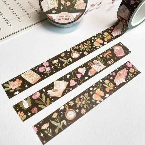 Washi tape Lettoon - Moonlight Reading 15 mm