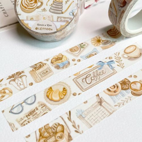Washi tape Lettoon - Cozy Café 15 mm